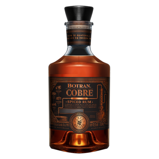 De Rum Botran Cobre Spiced Rum uit Guatemala heeft gerijpt volgens de Solera methode en bevat kruiden zoals kardemom, kaneel, gember en kruidnagel.