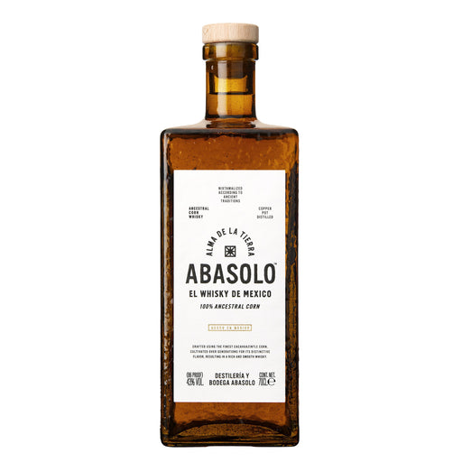 De Whisky Abasolo bevat tonen van geroosterde maïs en de zoete aroma’s van honing en vanille op de tong.