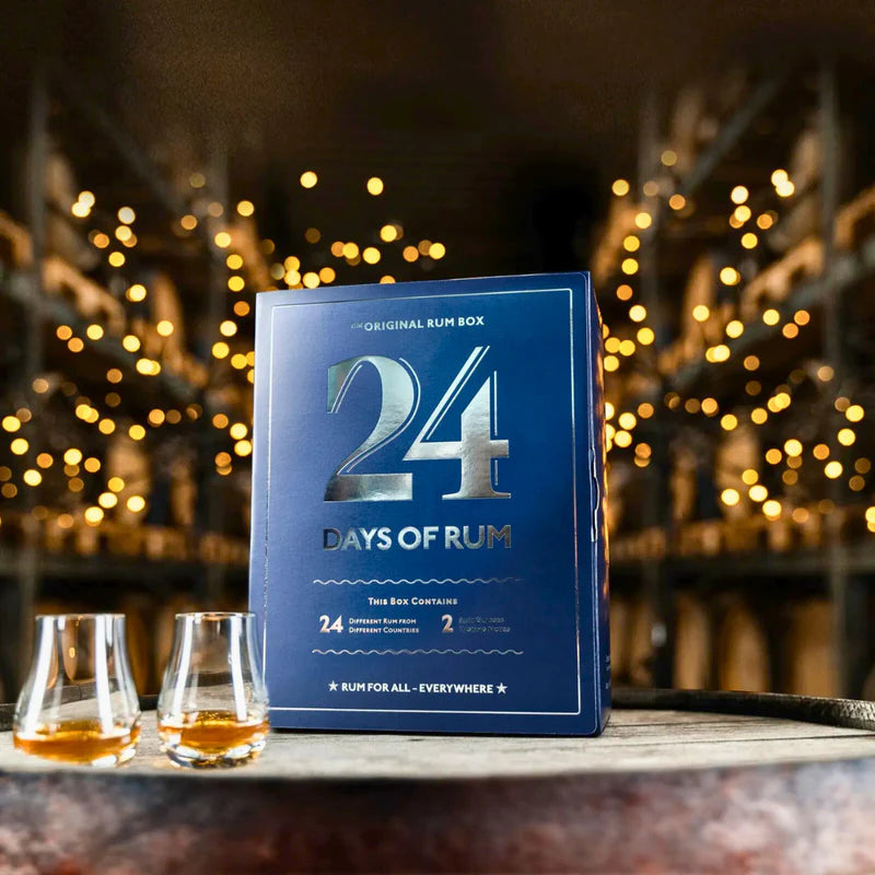 24 days of Rum Advent kalender - Calender Box - Blue Edition