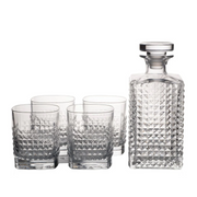 Elixir whiskyset met karaf en vier glazen in geschenkverpakking