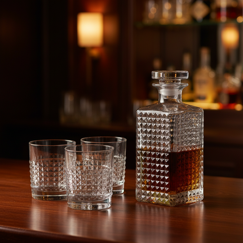 Elixir Whisky Karaf Set + 4 glazen