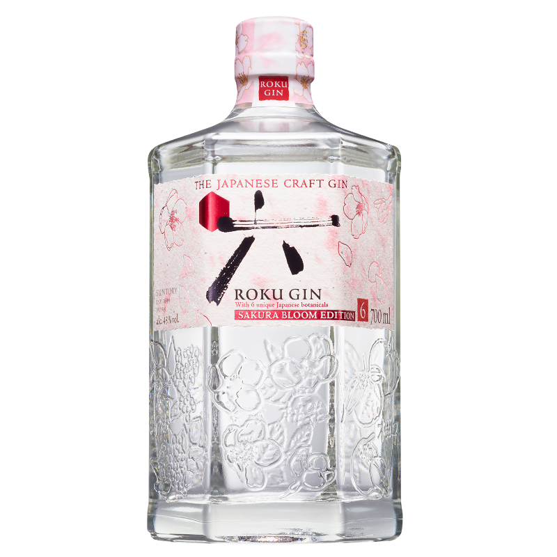 Gin Roku Sakura Bloom Edition is zacht met een hint van kersenbloesem en frisse aroma's