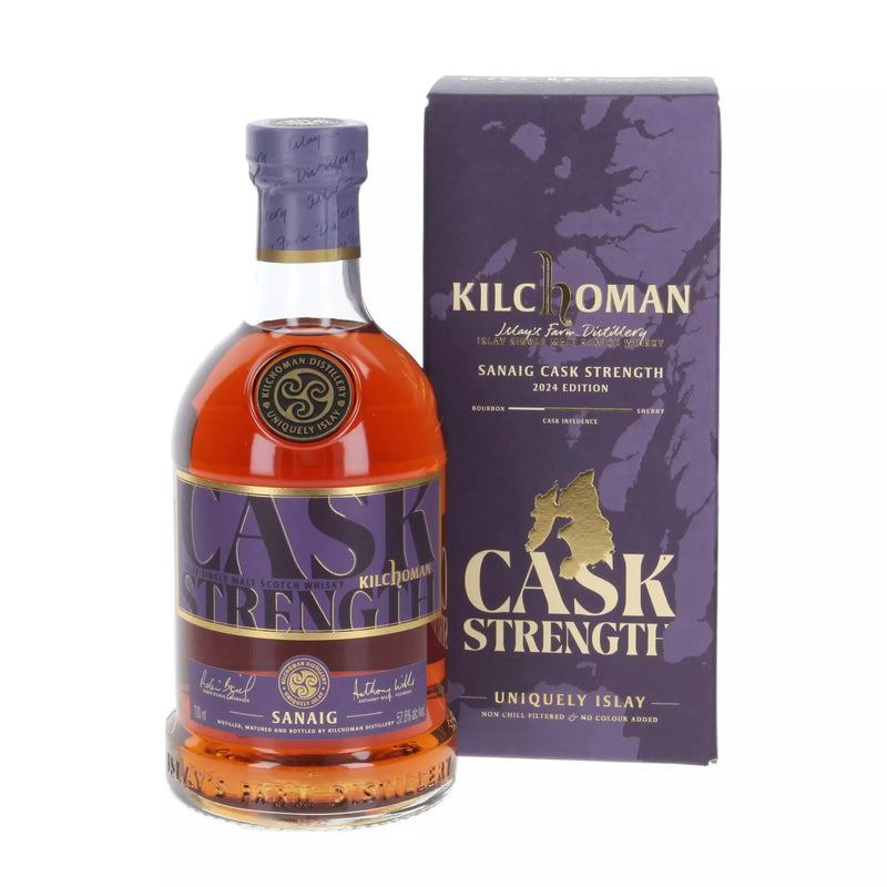 De Kilchoman Sanaig Cask Strength is een klasse whisky die de intensiteit van turf en sherry combineert, ideaal voor de liefhebber van krachtige Islay-whiskies.