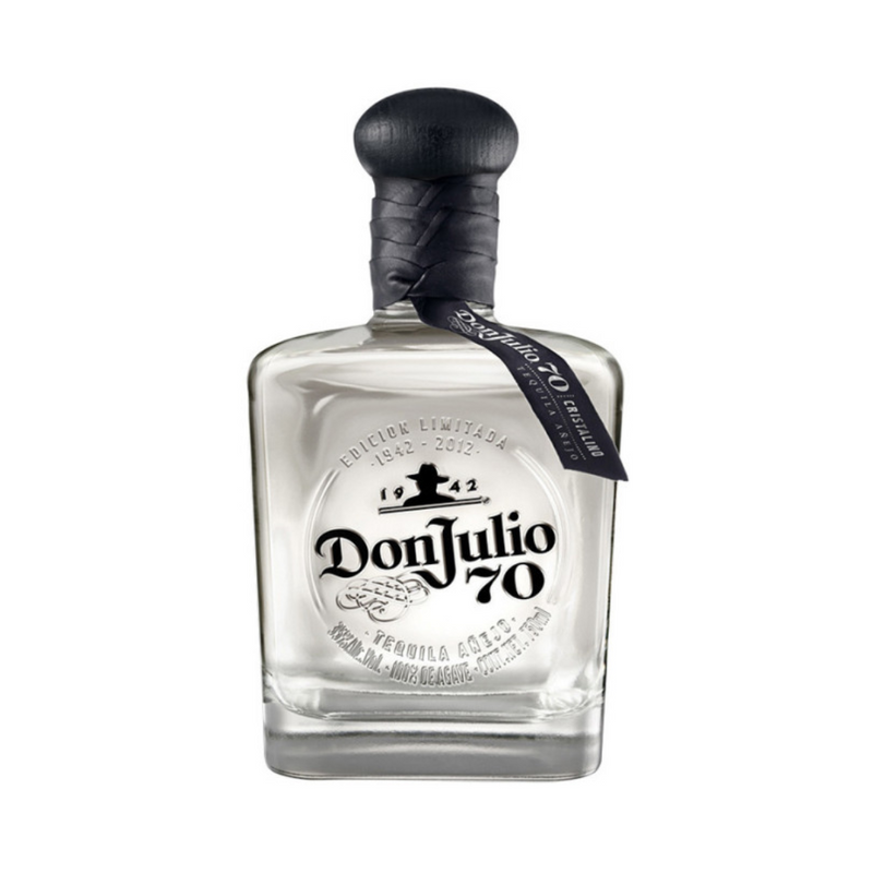 Tequila Don Julio 70th heeft hinten van citroen, geroosterde amandelen en zwarte peper. 