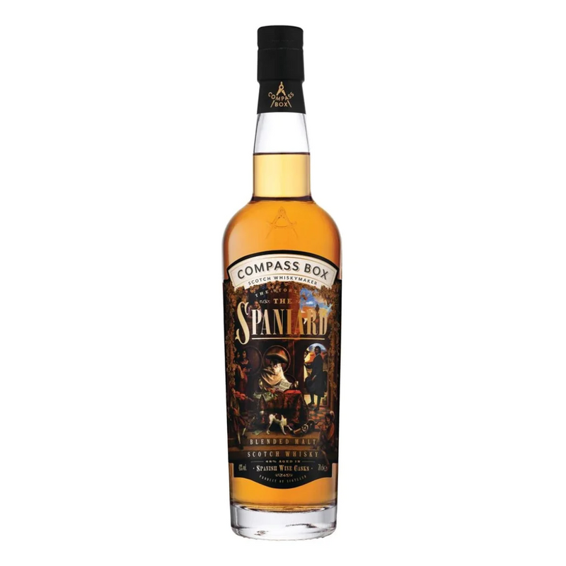 Whisky Compass Box Spaniard heeft een complexe smaakprofiel met uiterst zoete aroma's, gedroogd fruit en pittige tonen.