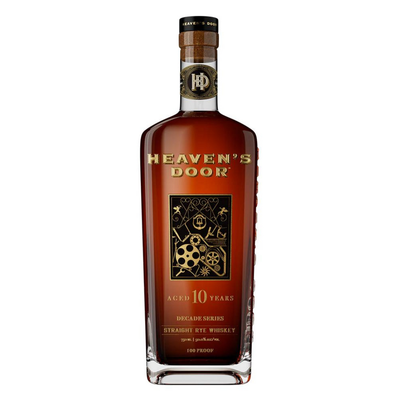 Whiskey Heaven's Door 10Y Decade 2 Rye bevat krachtige tonen van kruidige rogge naar voren, aangevuld met subtiele hints van vanille en eikenhout.