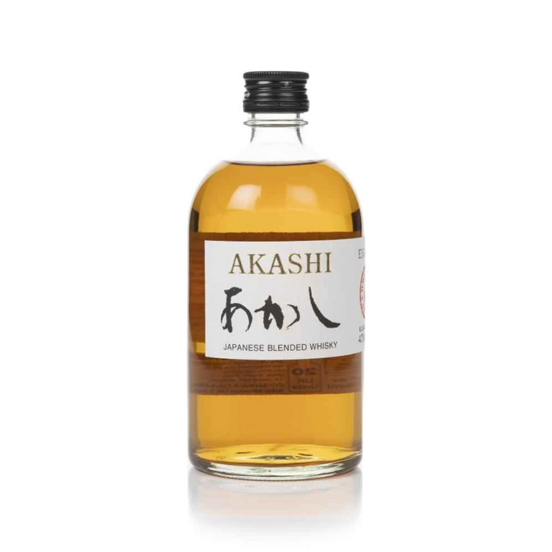 Whisky Akashi White Oak Blend is een zachte, Japanse whisky met tonen van honing, specerijen, kaneel, eikenhout, vanille en diverse citrusvruchten.