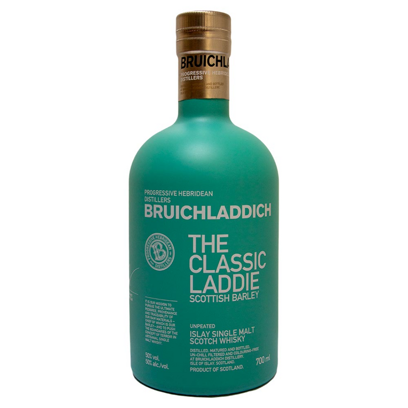 Whisky Bruichladich "The Classic Laddie" Scottish is bedacht door Jim McEwan en bevat een smaakprofiel met peren, papaya en honing.