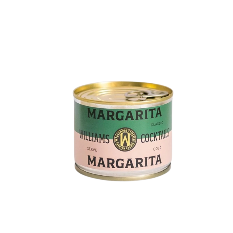 Williams Margarita: ready-to-drink met tequila, limoen en triple sec. 11% alc., 13 cl. Klassieke Mexicaanse cocktail. Bestel bij Cane & Grain.