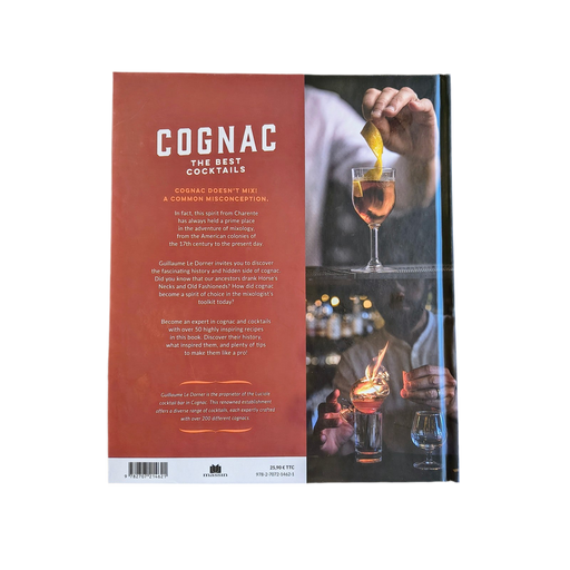 Achterkant van het boek Cognac The Best Cocktails met korte beschrijving en ISBN