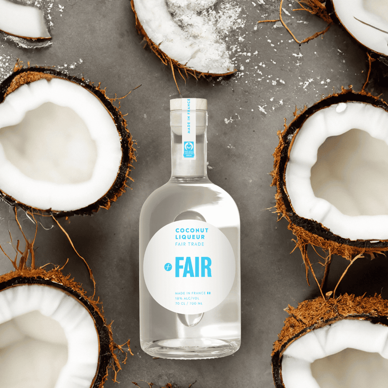 Fair Fairtrade coconut liquer - coconut background