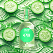 fair cucumber fairtrade komkommer likeur met achtergrond