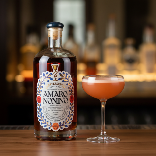 Nonino Amaro met Paper Plane cocktail productfoto