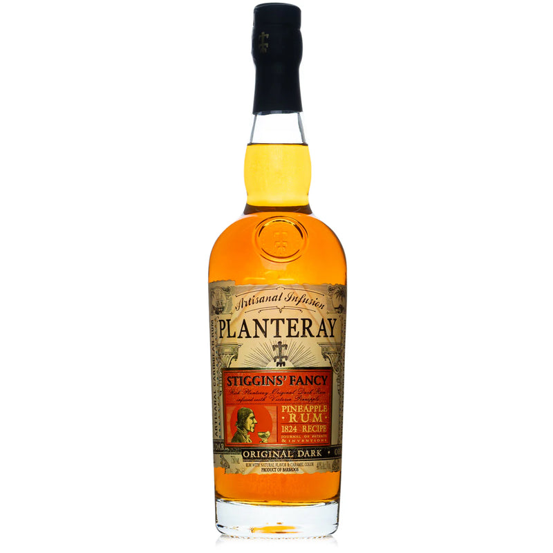 Rum Planteray Stiggins Fancy Pineapple is een gecombineerde rum die gefuseerd is met de schillen van een ananas. 