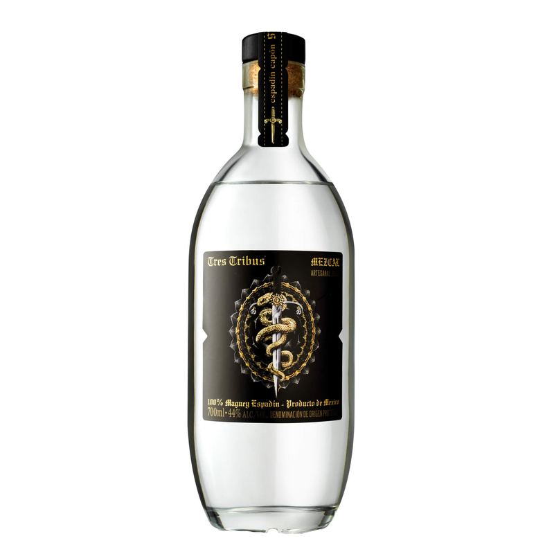 Tres Tribus Espadín Capón Mezcal fles 70cl - premium artesanal mezcal uit Oaxaca