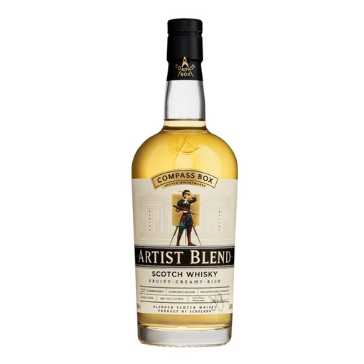 Whisky Compass Box Great King Street Artist Blend is een perfect gebalanceerd whisky met smaken van gebakken appel, vanille, kruiden en een vleugje rook in de afdronk.