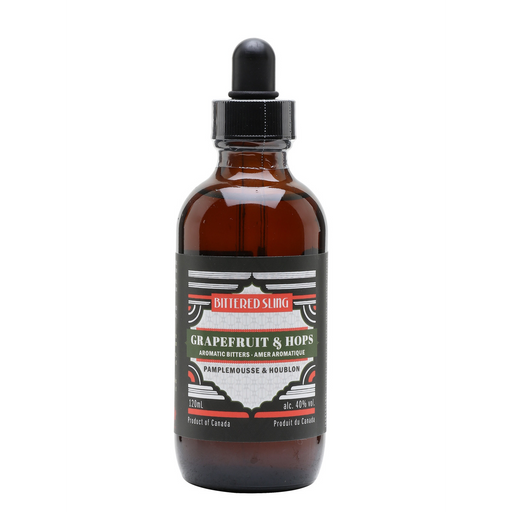 Bittered Sling Grapefruit & Hops is een cocktailbitter uit Canada met grapefruit en hop.