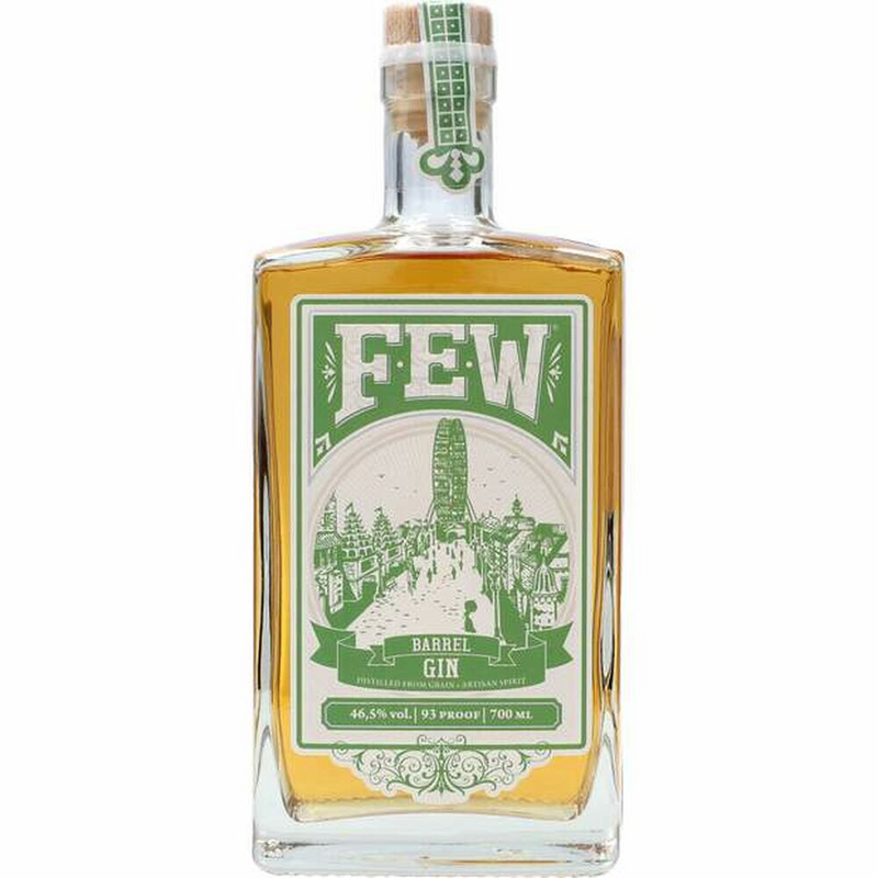 gin few barrel aged is een gin op basis van whiskey met smaken van jeneverbes en koriander. 
