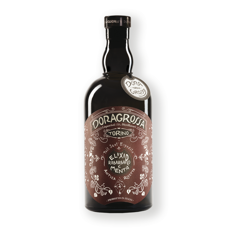Likeur Doragrossa Elixir Rabarbaro e Menta is een kreudenlikeur uit Italië met tonen van rabarber en munt.