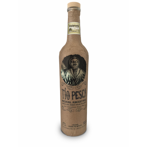 Mezcal Tio Pesca Coyote 51% bevat de frisse smaak van basilicum en groene pepers en de zoete smaak van lychee en tropisch fruit. 
