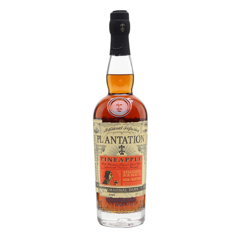 Rum Plantation Pineapple is een gecombineerde rum die gefuseerd is met de schillen van een ananas. 
