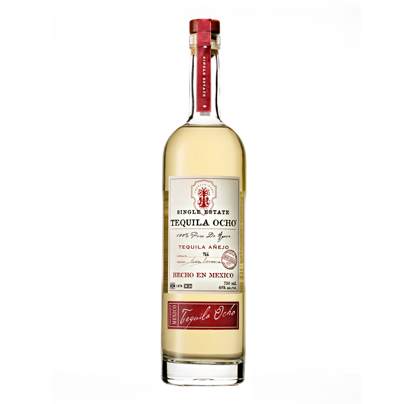 De Tequila Ocho Single Estate Anejo is een Mexicaane tequila, gemaakt van 100% blauwe weberagave.