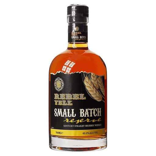 Whiskey Rebel Yell Small Batch Bourbon is een whiskey uit Kentucky met hinten van vanille, karamel en eikenhout. 