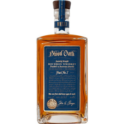 Blood Oath Pact 7 whiskey heeft een afwerking op Sauternes-vaten, afkomstig uit de beroemde Bordeaux-regio in Frankrijk.
