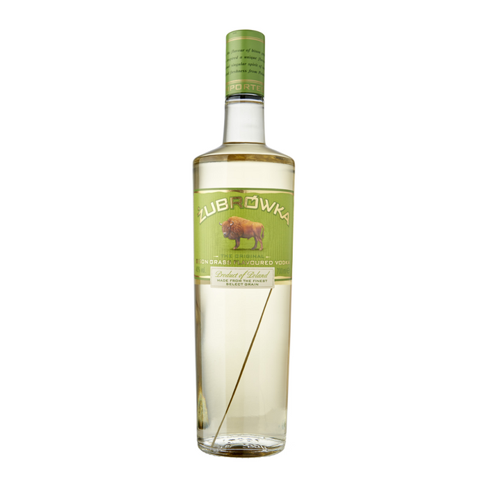 Vodka zubrowka 1l bison grass is een Poolse vodka op basis van rogge en gedistilleerd met bizongras.