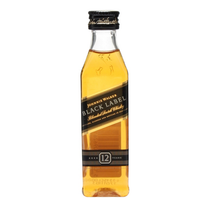 whisky johnnie walker black label miniatuur 5cl