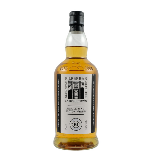 De Kilkerran 16Y﻿ is een Single Malt Whisky uit de Campbeltown regio in Schotland met kruidige tonen van turf en bijenwas.