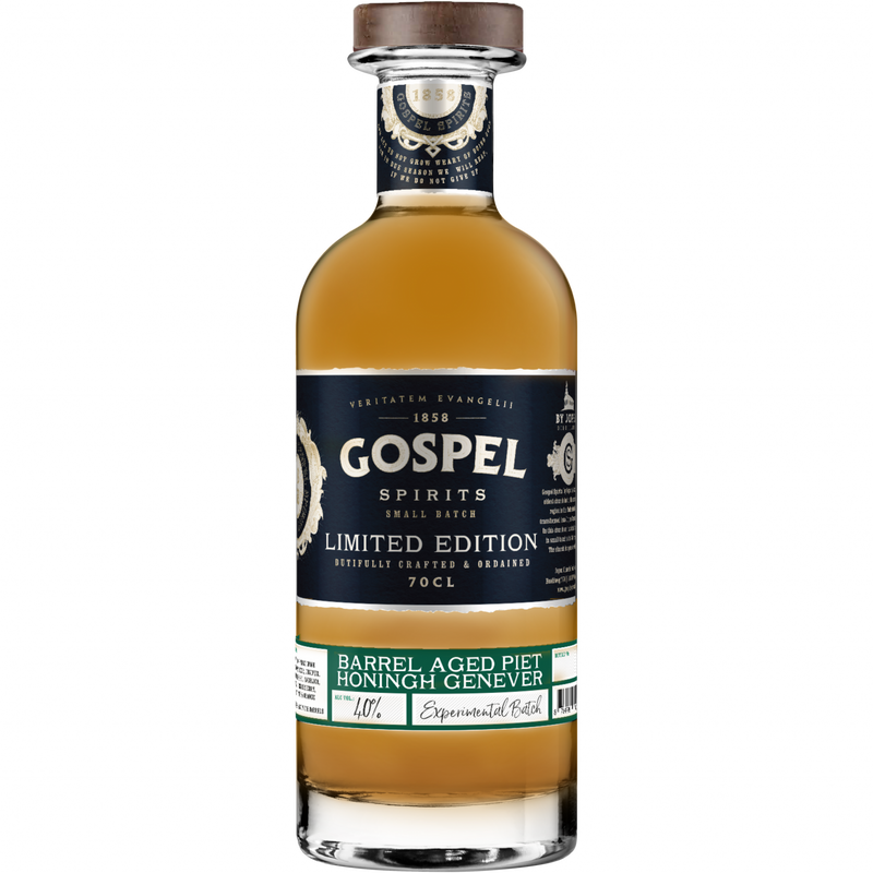 Je kunt nu Jenever Gospel Piet Honingh B.A. kopen in onze slijterij in Amsterdam West of hier online bestellen  