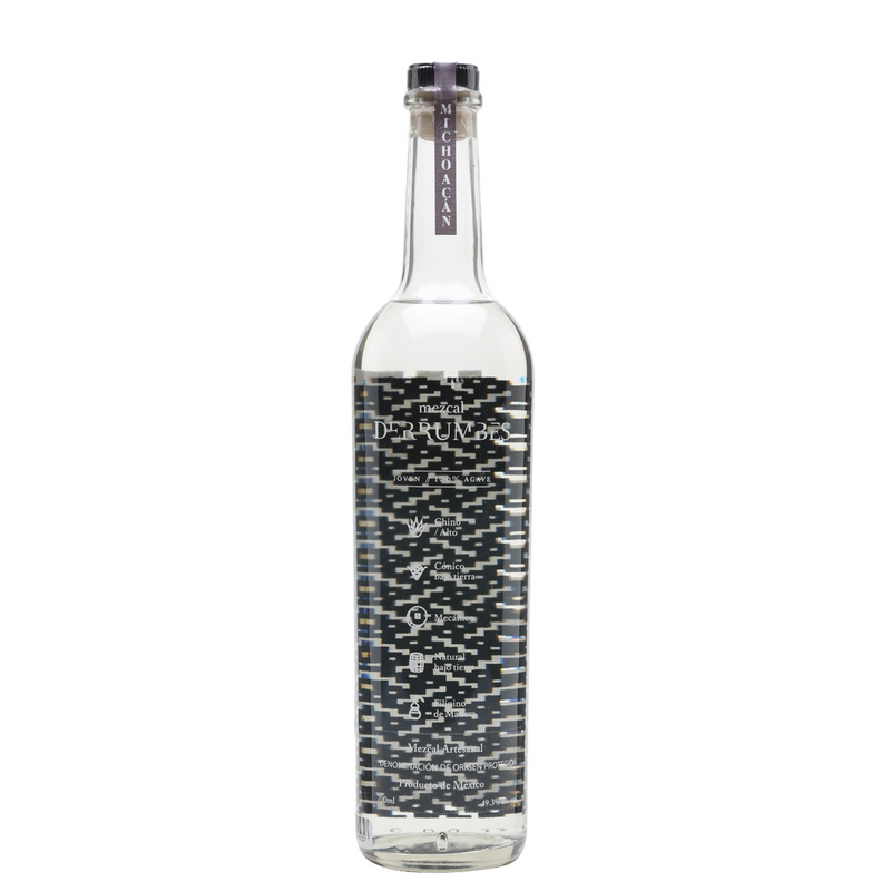 Mezcal Derrumbes No.2 Michoacan 46,3% is een traditionele drank uit Michoacan met smaken van papaya en perzik.
